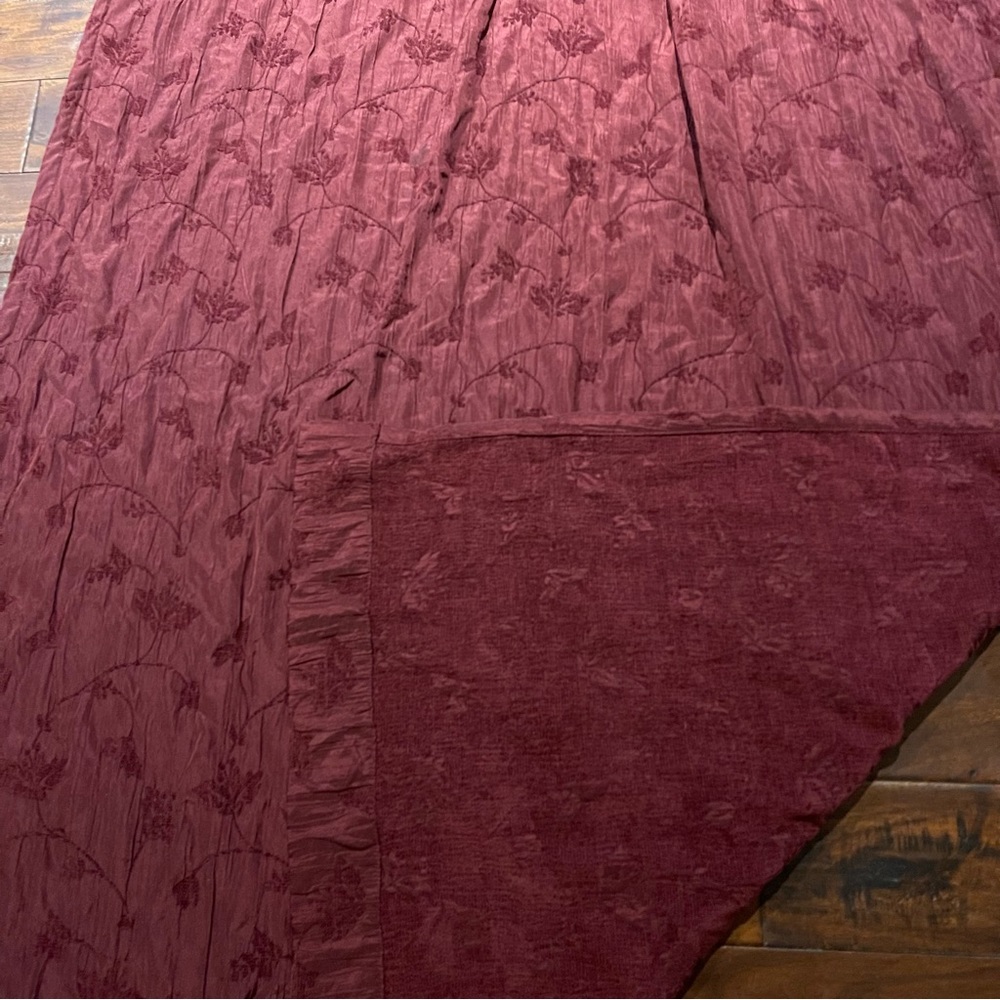 48” x 84” burgundy curtain panel